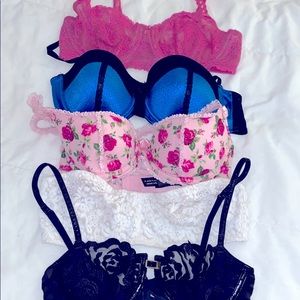 34B - 5 Bra Bundle